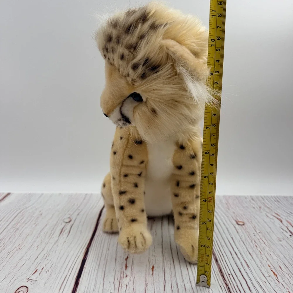 Hansa Creation Cheetah Cub Plush Realistic Spotted Sitting Stuffed Animal Read *